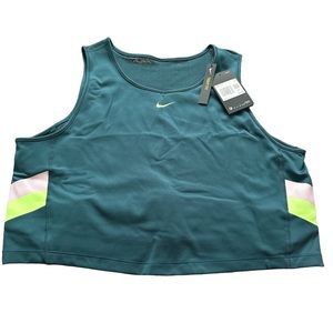 Nike Teal Sports Bra with Pink and Neon Yellow Accents